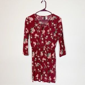 H&M Divided Floral Lace Top Dress Small Sz 4